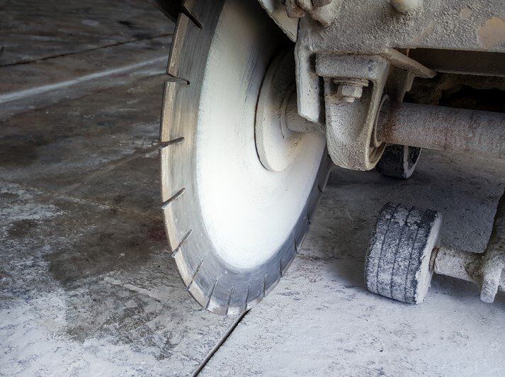 Cutting Concrete Floor With Diamond Blade Saw Machine — Soff Cutting in Bundaberg, QLD