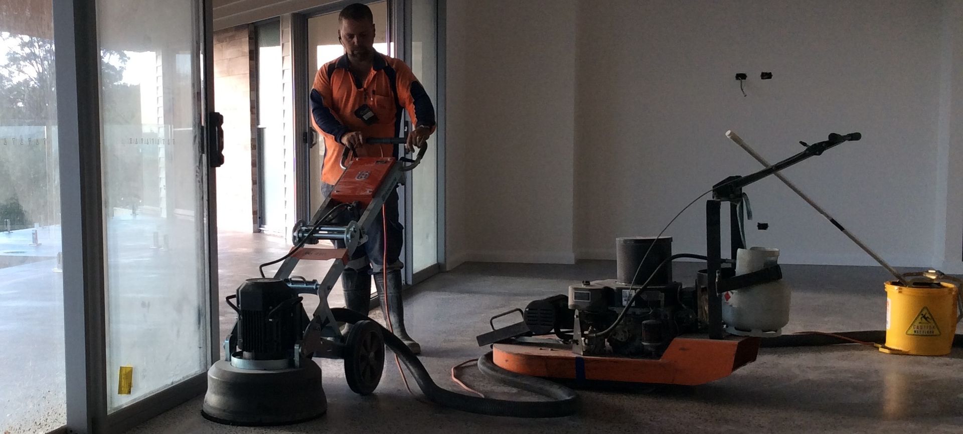Concrete Floor Grinding Machine — Concrete Cutting Services in Bundaberg, QLD