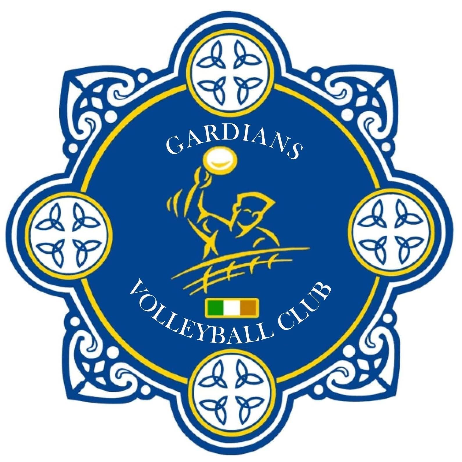A logo for the guardians volleyball club