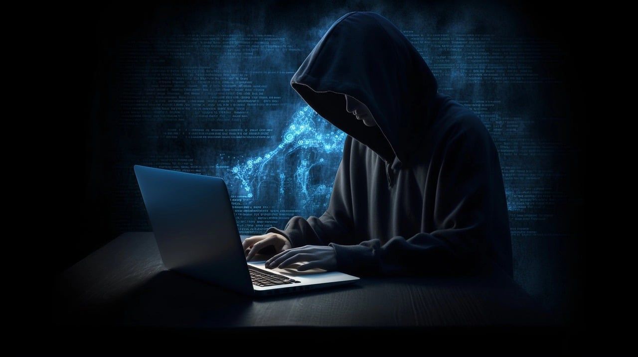 A guy hacking into a smart device