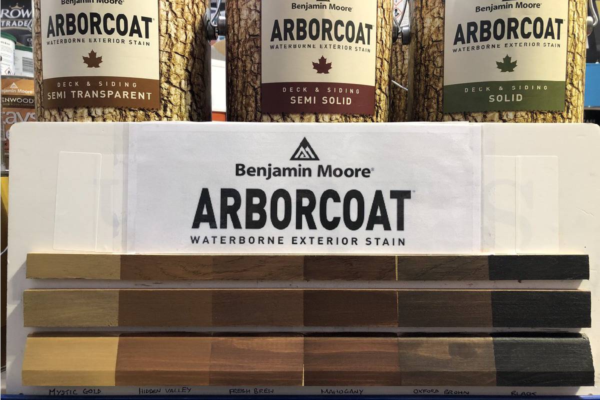 Benjamin Moore Arborcoat® Exterior Stain being used to stain a deck near Lexington, Kentucky (KY)