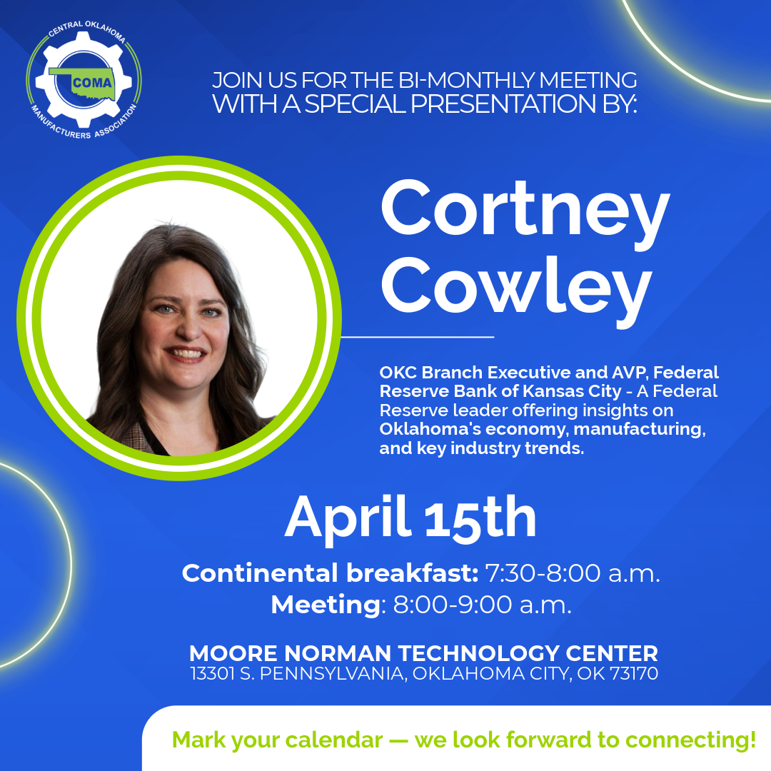 An advertisement for a meeting with corney cowley on april 15th