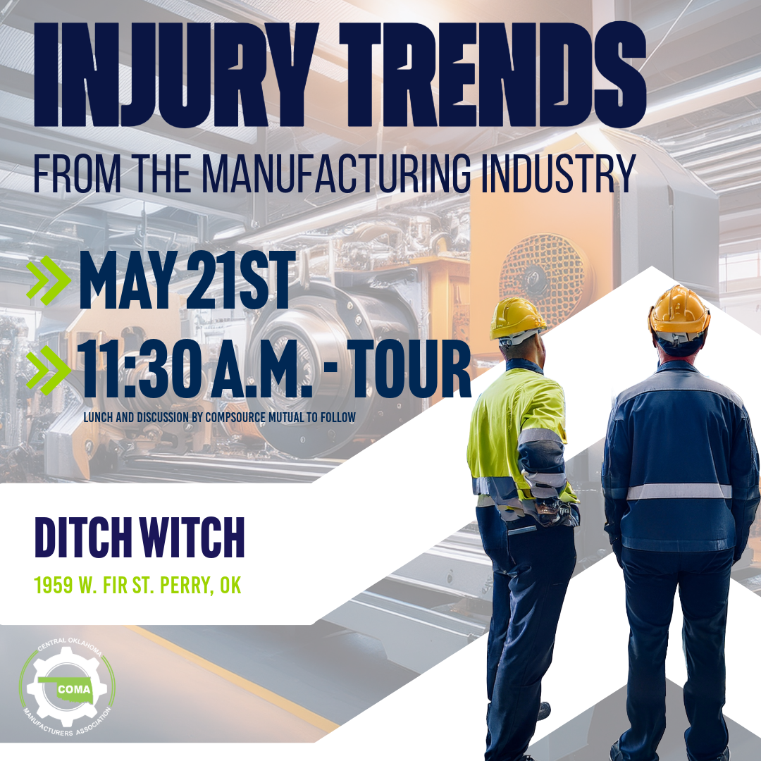 An advertisement for injury trends from the manufacturing industry