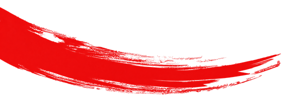 Abstract red brushstroke swoosh on a white background