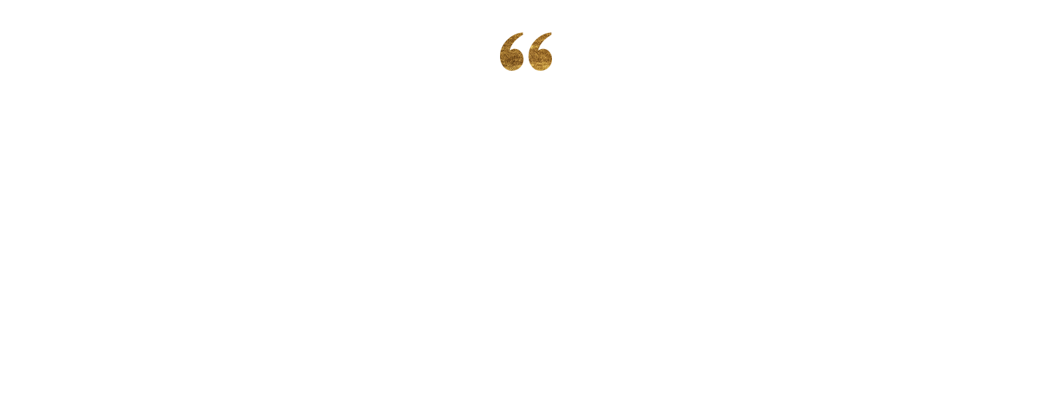Pair of gold quotation marks on a white background
