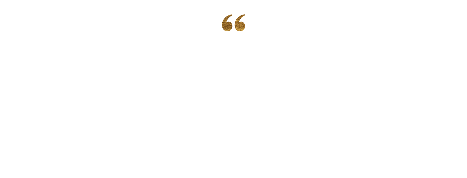 Gold double quotation marks on a white background, near the top center.