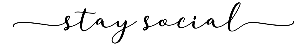 Handwritten “stay social” in black cursive on a white background