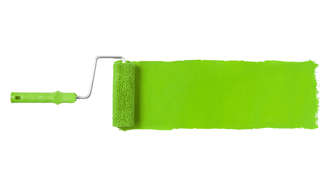 Green Roller Paint — Cleaners in Sunshine Coast, QLD