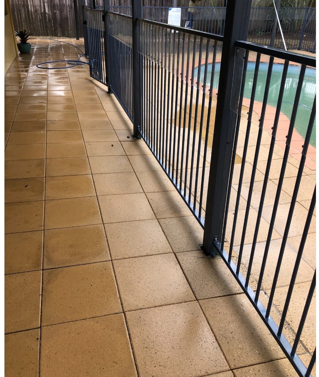 After Cleaning The Patio Beside Pool — Cleaners in Sunshine Coast, QLD