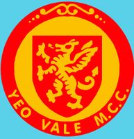 A red and yellow logo for yeo vale m.c.c.