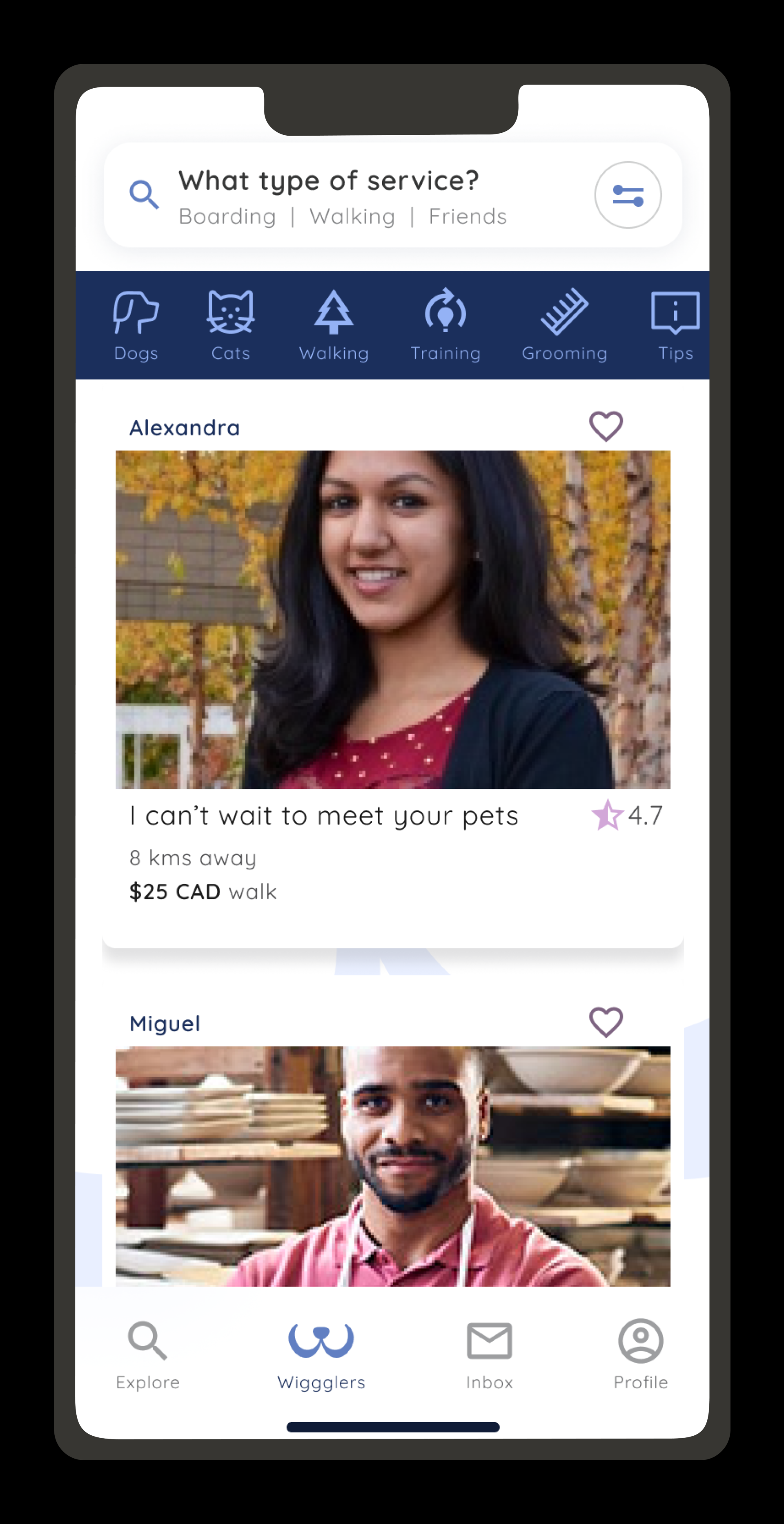 A phone with a picture of a woman and a man on it