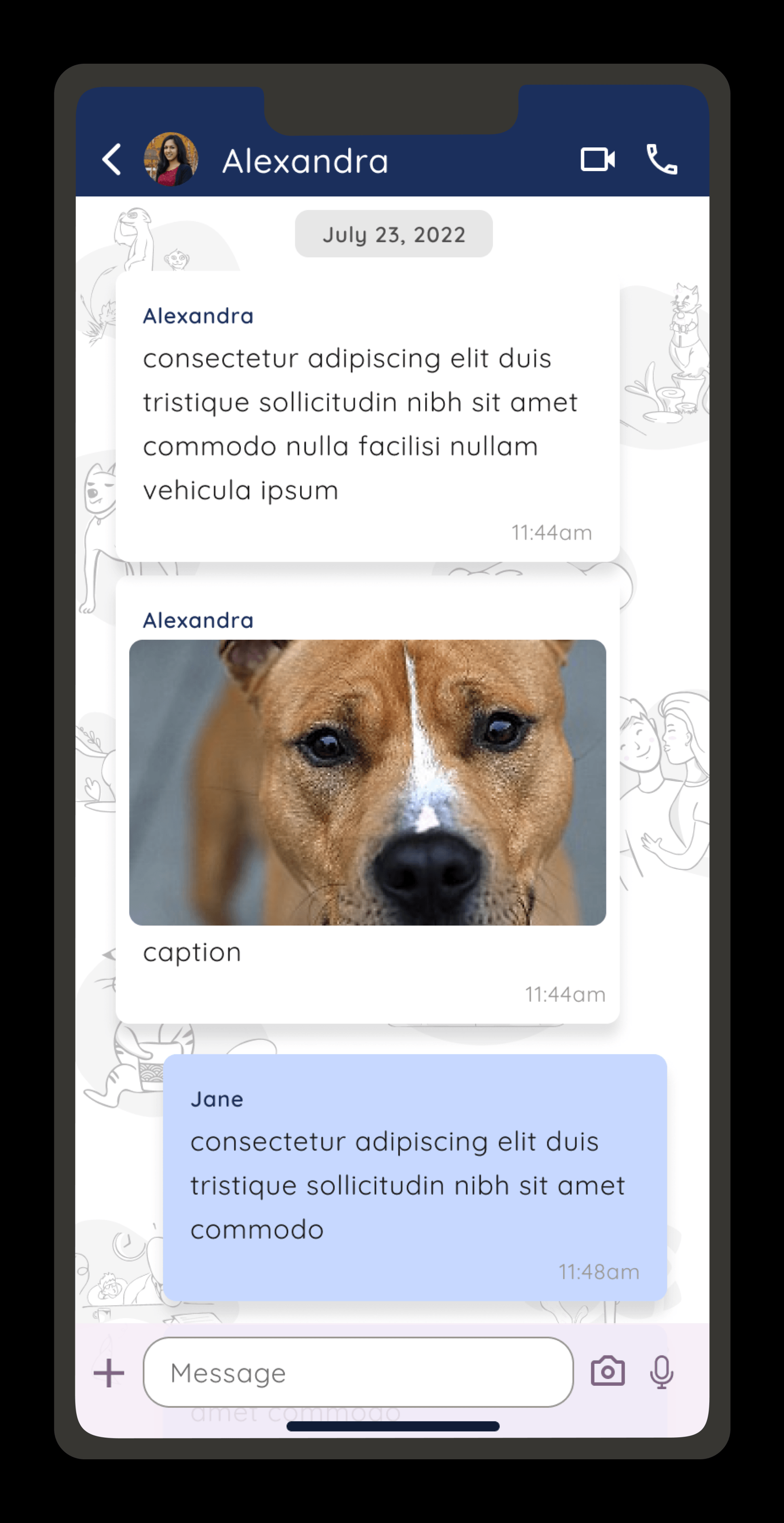 A phone with a picture of a dog on it