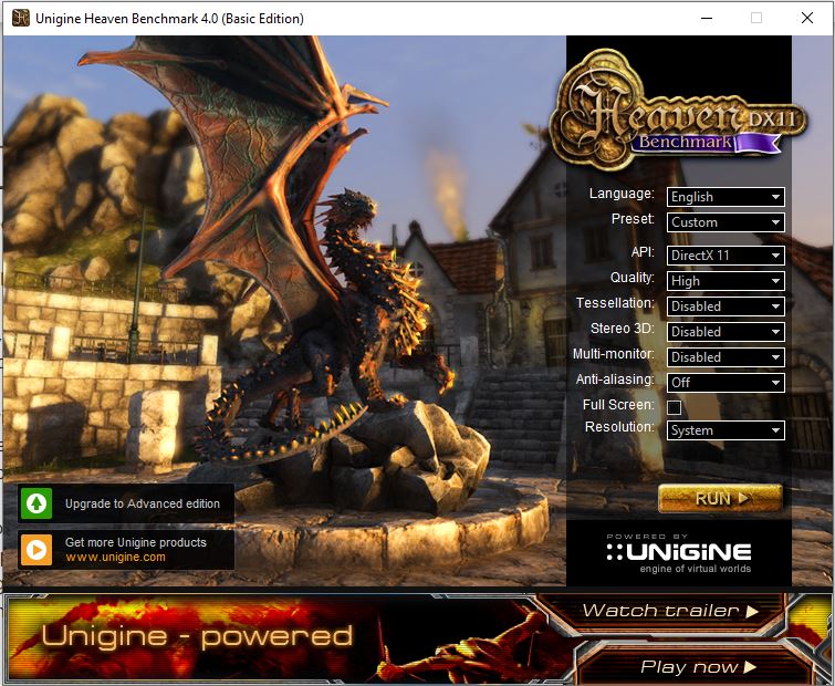 Start Heaven Benchmark
