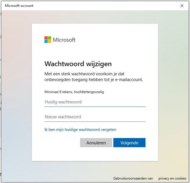 Nieuw wachtwoord invoeren
