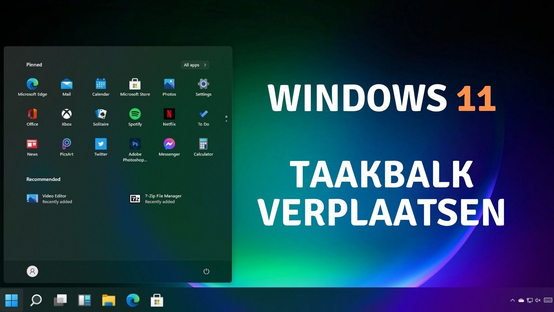 Windows 11 taabalk verplaatsen