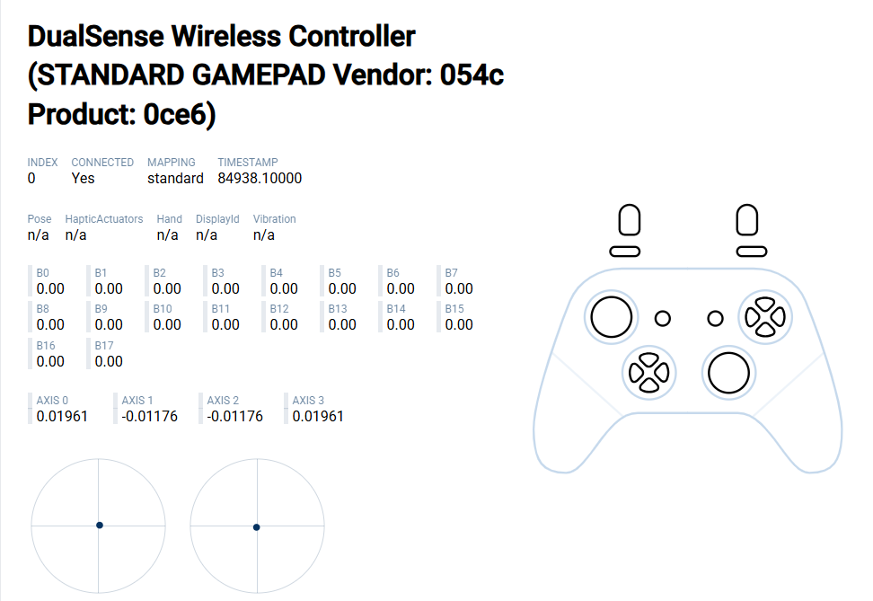 PS5 Game pad Tester
