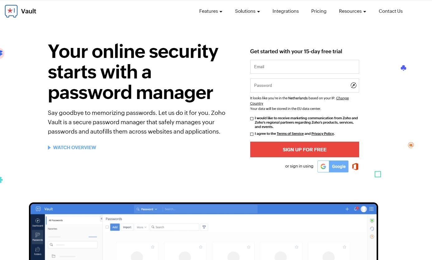 Zoho Vault