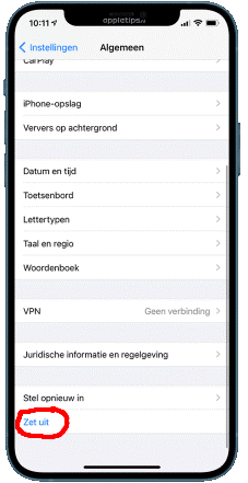 Hoe zet je een iPhone uit?