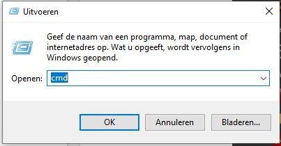 Uitvoeren cmd