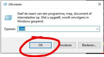 Uitvoeren cmd ok