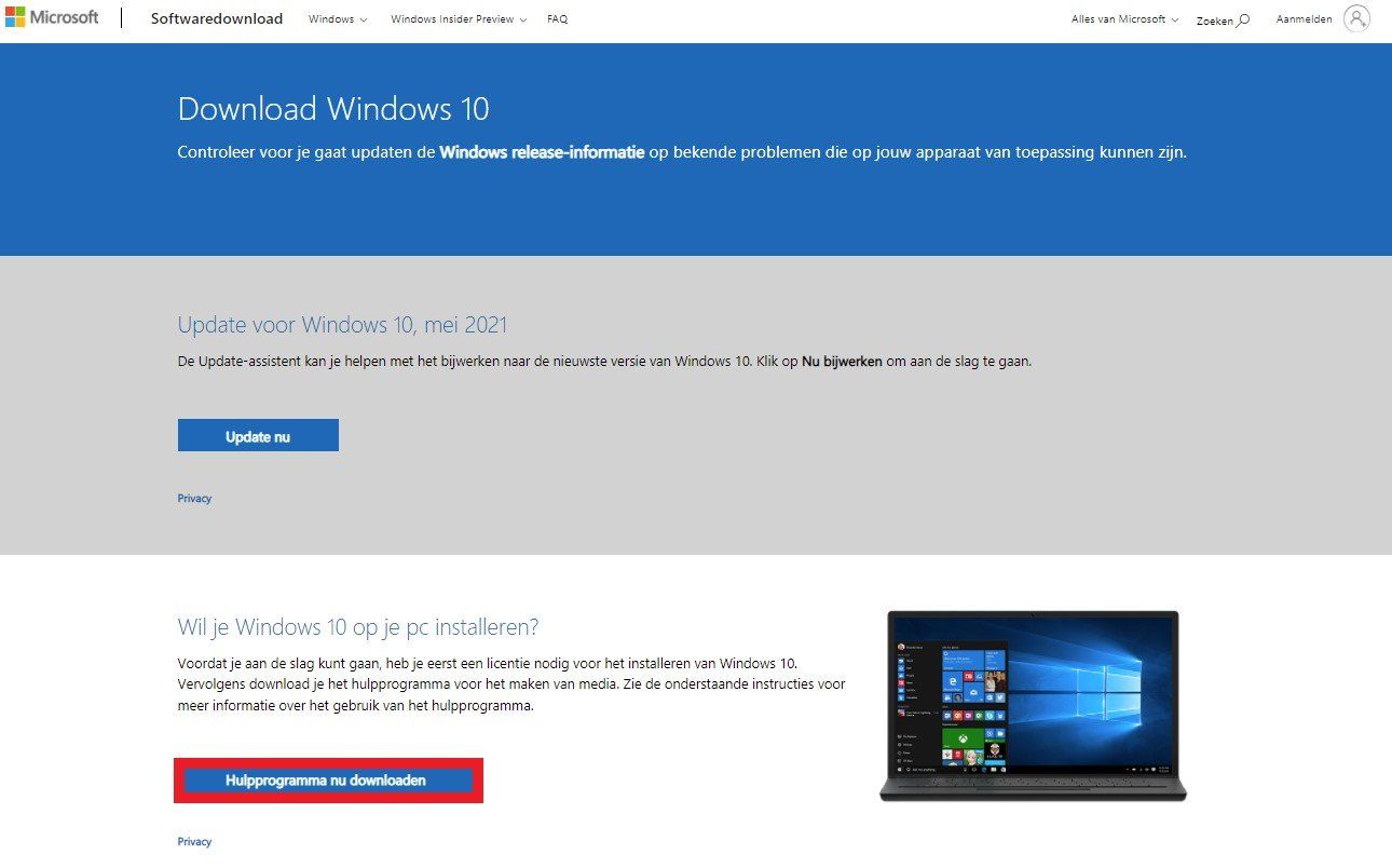 Windows media creation tool