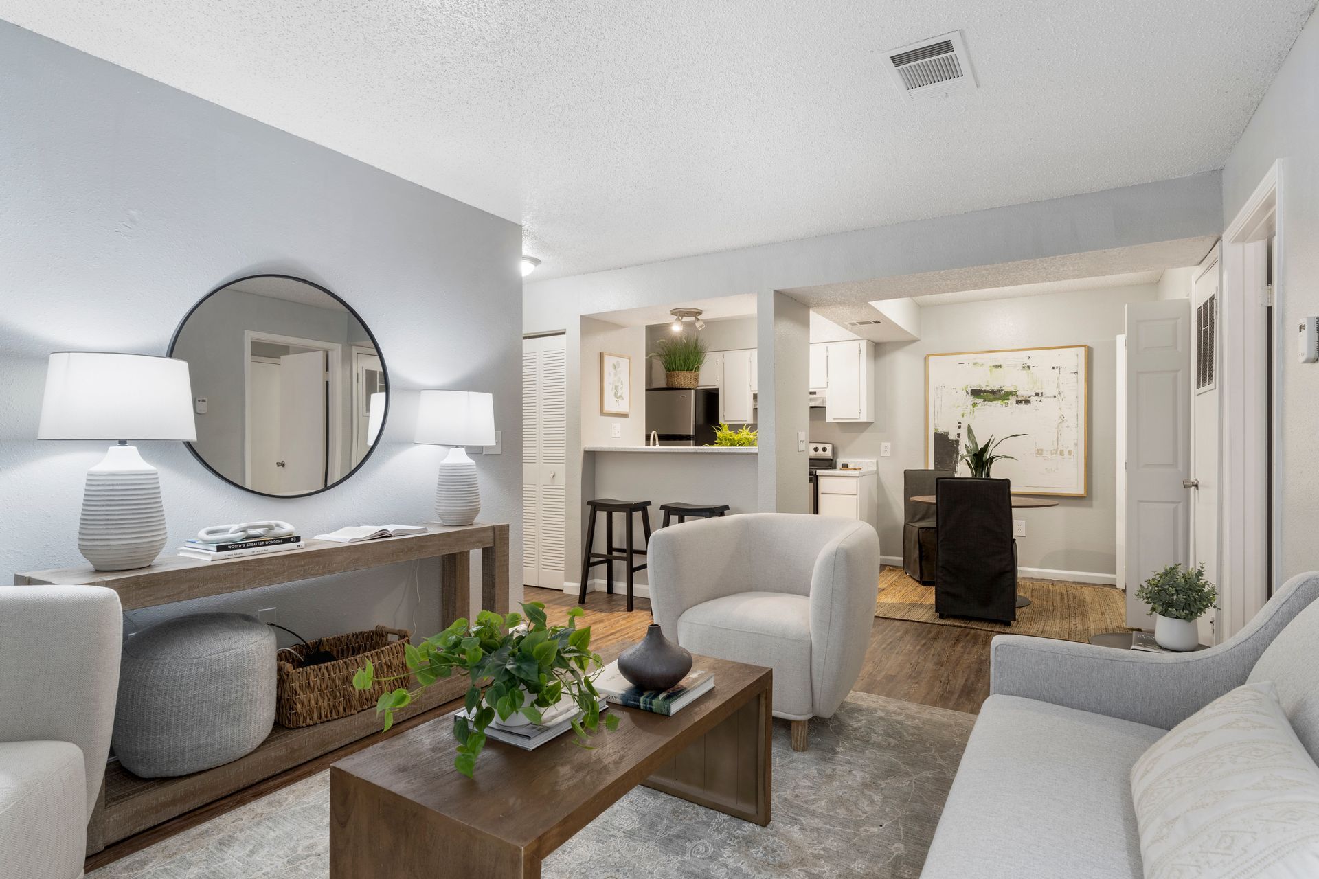 post oak apartments living room 3