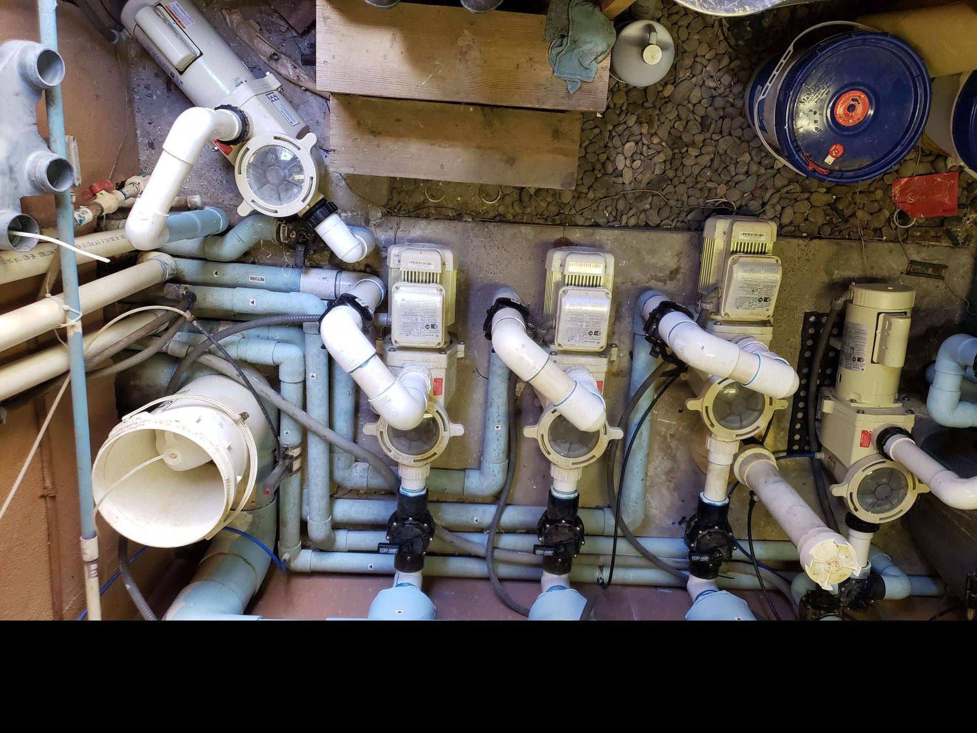 A Bunch of Pipes Are Connected to a Wall