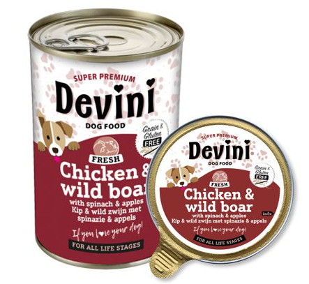 Devini Graanvrije natvoeding voor uw Hond & Kat