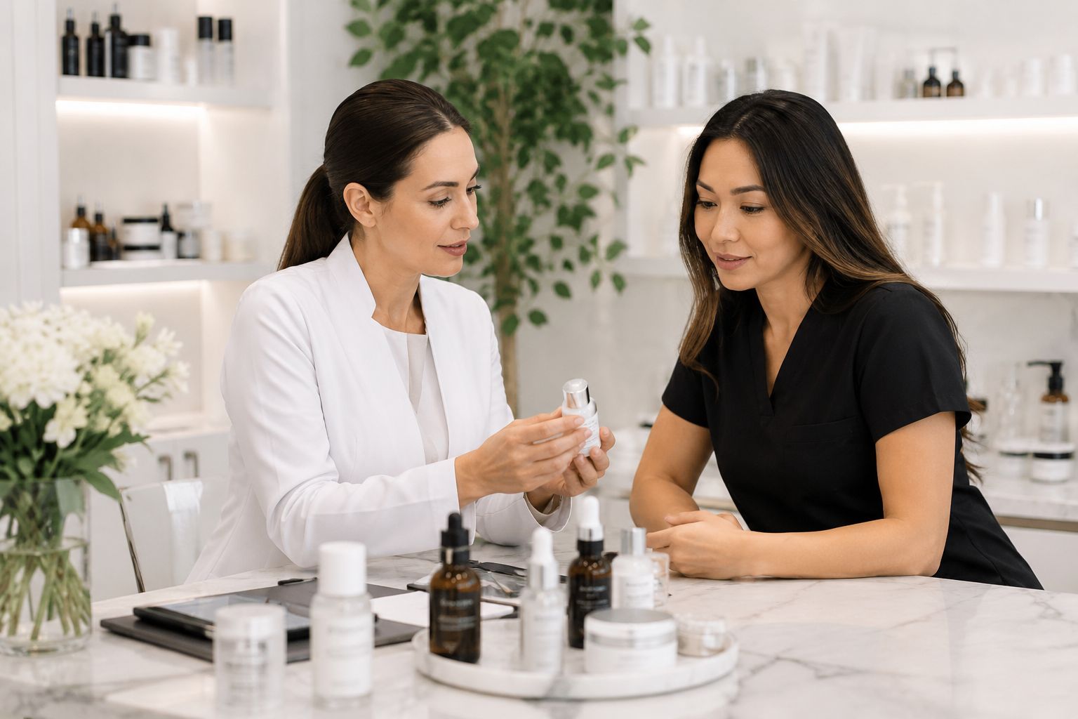 Professional skincare product planning for an aesthetic clinic in Canada