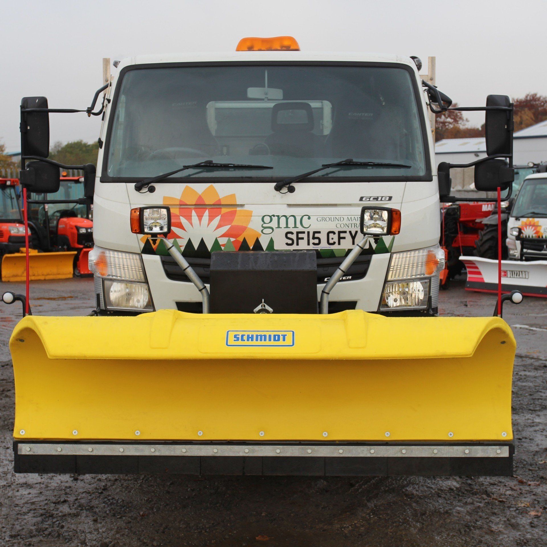 Plough attached to a truck
