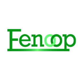 Un logo fenop verde su uno sfondo bianco