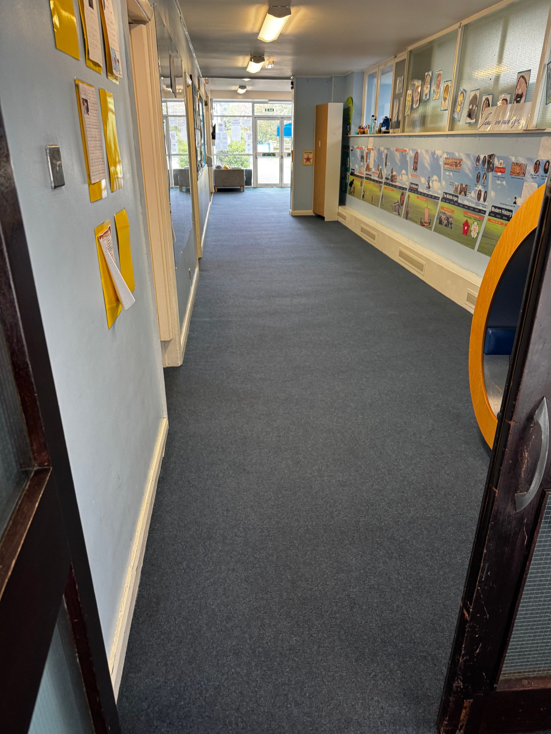 Office carpet tiles cleaned as part of a commercial cleaning contract