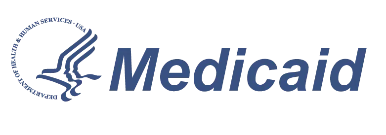 A logo for medicaid is shown on a white background.