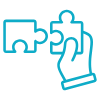 A blue line drawing of a baby in a diaper.