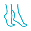 A pair of hands holding a pair of footprints.