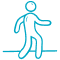 A drawing of a person walking on a white background.