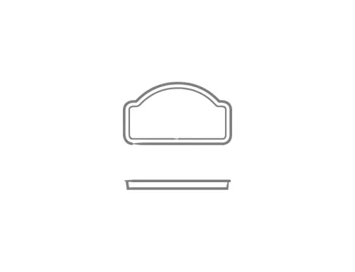 Simple outlined icon of a car seat above a narrow tray or shelf