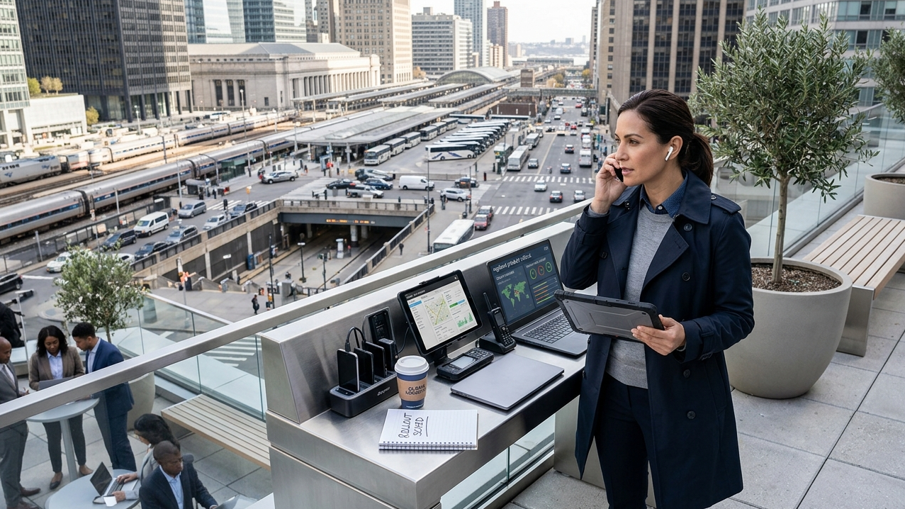Professional calling Manhattan Virtual Office to setup a virtual office in NYC