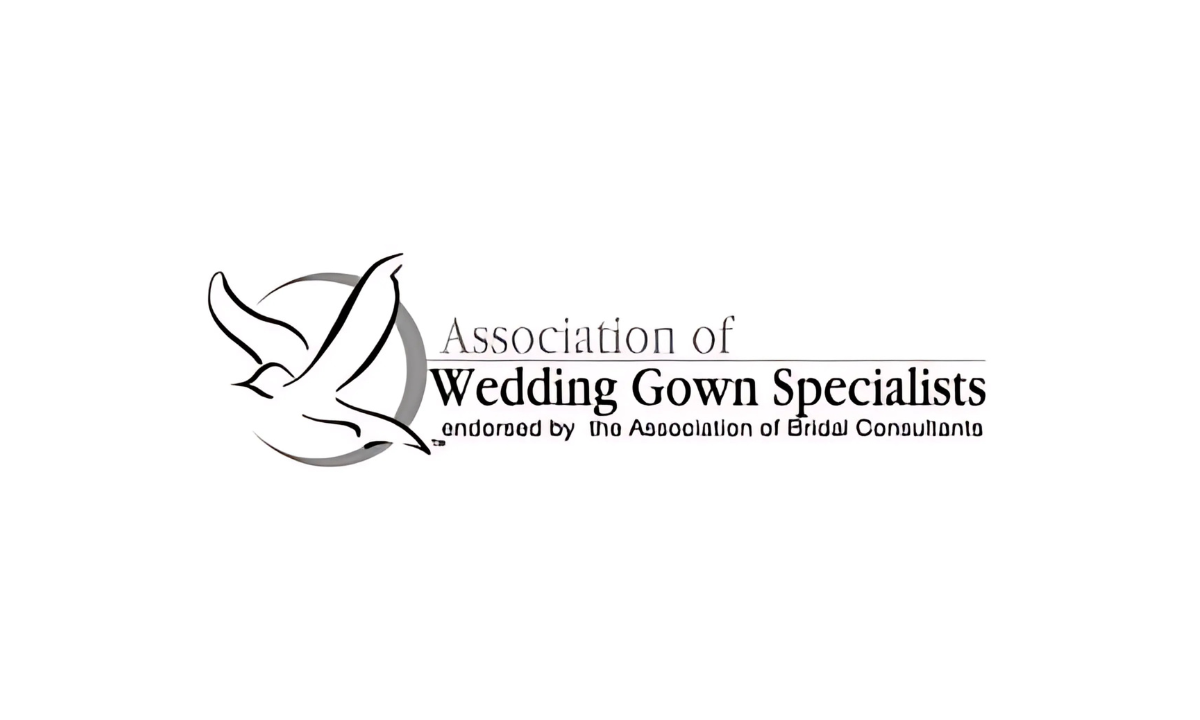 The logo for the association of wedding gown specialists.
