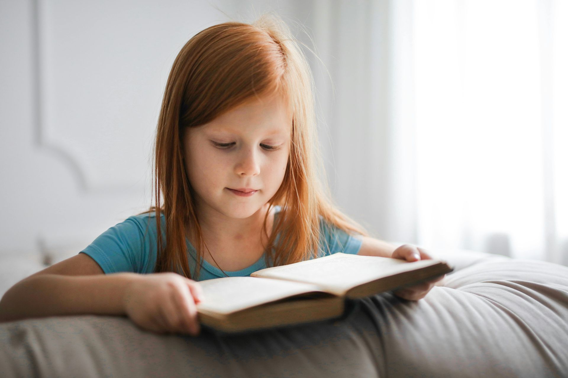 Girl reading book