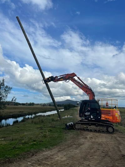 Trainee Using Heavy Machinery to Move Pipes — Plant & Machinery Training in the Hunter Region