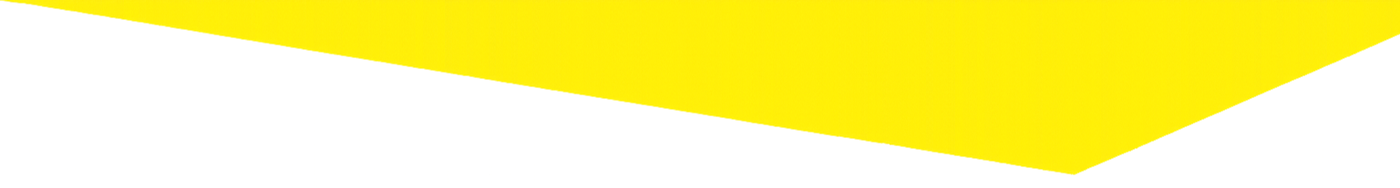 A close up of a yellow triangle on a white background.