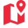 Une carte rouge avec une épingle dessus sur un fond blanc.