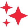 Deux étoiles rouges sur fond blanc.