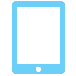 Light blue smartphone with a cracked screen.