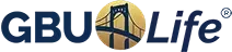 GBU Life logo with blue text and a gold bridge inside the “O” on a white background