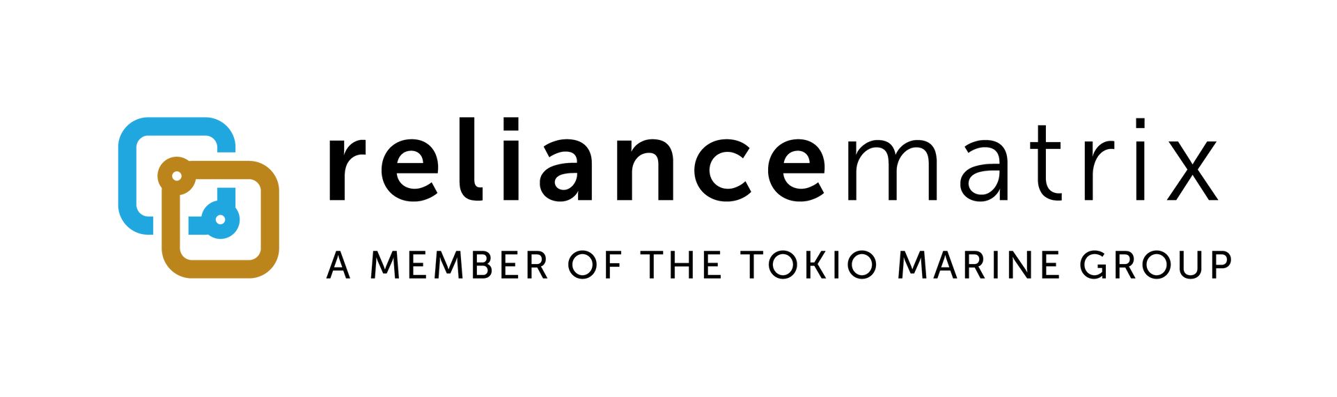 Reliance Matrix logo with blue and orange icon and subtitle “A member of the Tokio Marine Group”