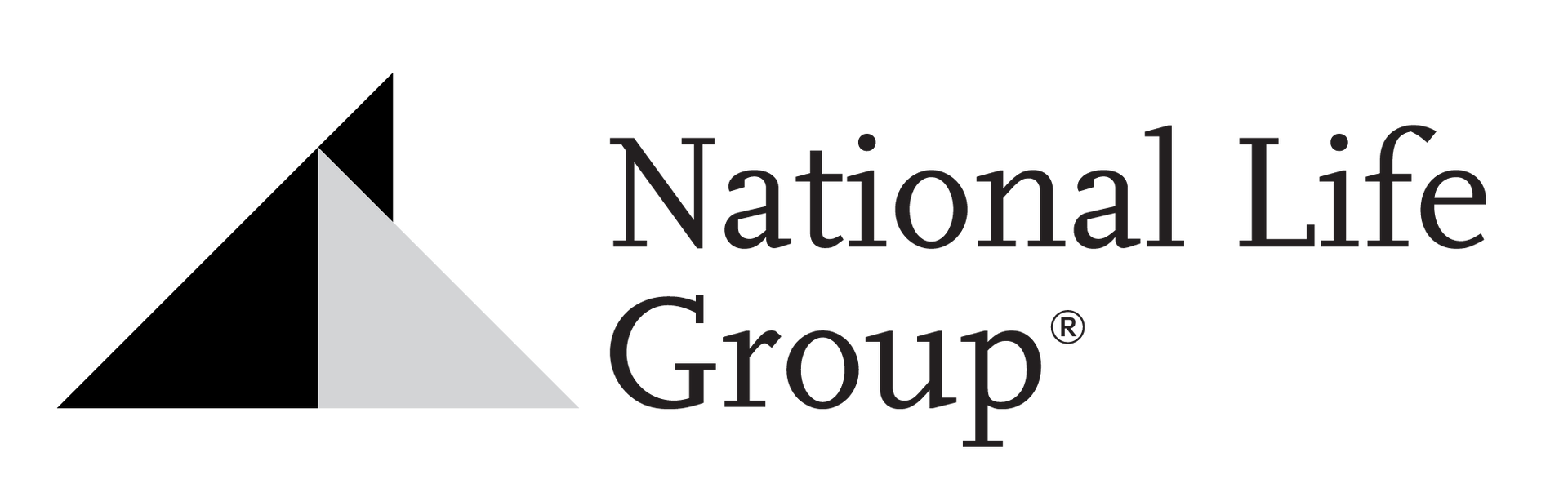 National Life Group logo with black, white, and gray triangular icon and text