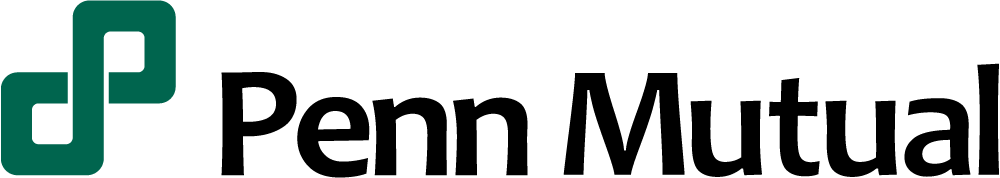 Penn Mutual logo in green and black on a white background