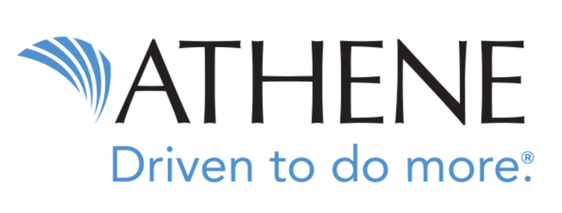 Athene logo with blue fan icon and the tagline “Driven to do more.”